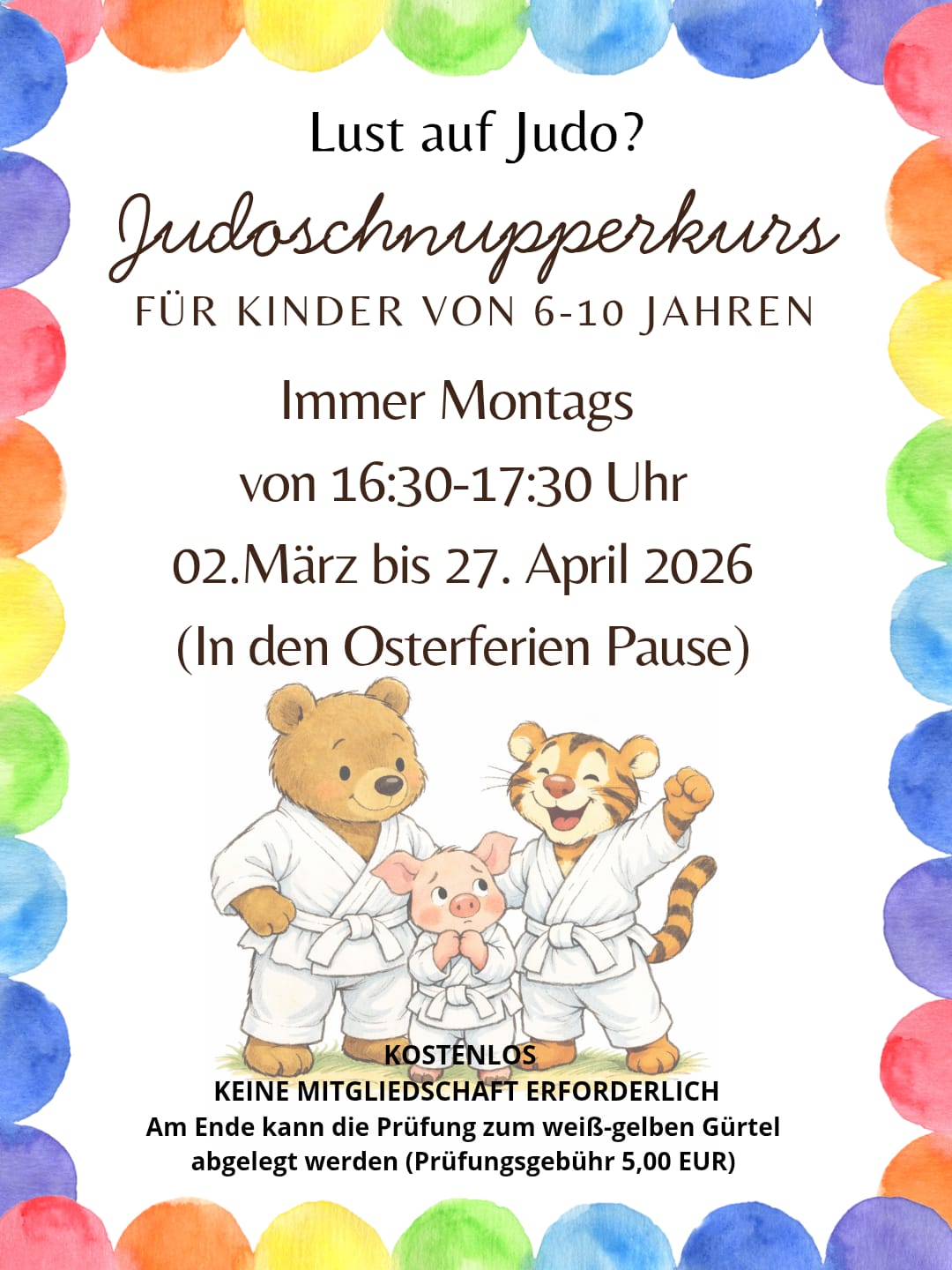 Du betrachtest gerade Judo-Schnupperkurs für Kinder 6-10 Jahre