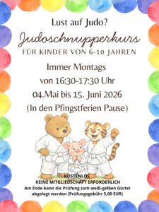 Mehr über den Artikel erfahren Neuer Judoschnupperkurs für Kinder 6-10